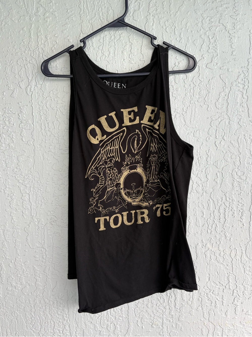 torrid Black Muscle Tee with Gold Queen Tour '75 Graphic 3